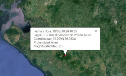 Al menos 13 sismos se han registrado cerca del Volcán Telica.