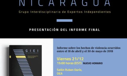 Informe GIEI-Nicaragua sobre hechos de violencia ocurridos entre 18 de abril y 30 de mayo en #Nicaragua